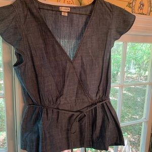 J Crew chambray blouse never worn